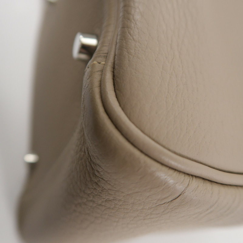 HERMES Clemence皮革Lindy 34手挽肩背兩用袋Gris Tourterelle-12