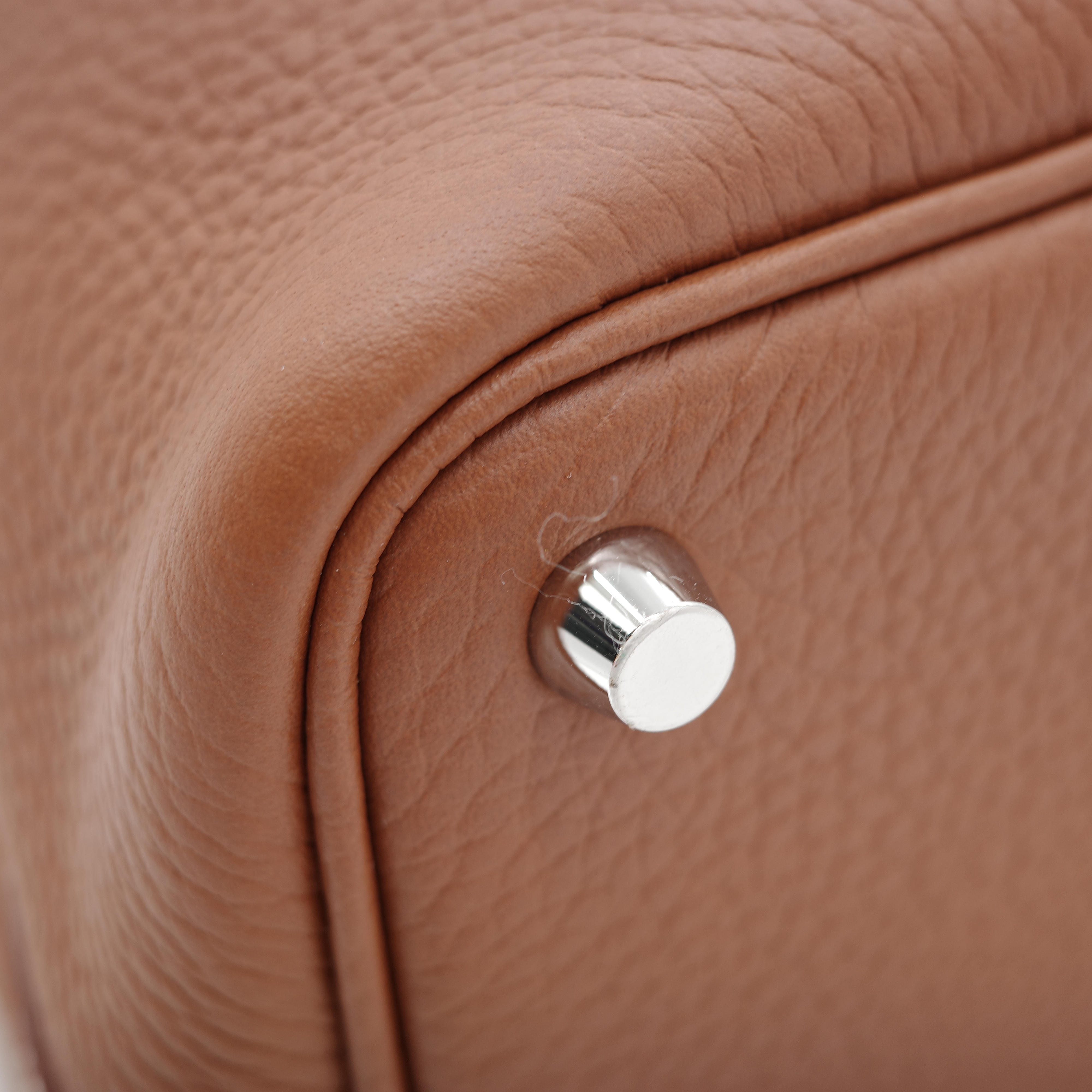 Hermès 愛馬仕 金棕 菜籃子 18 牛皮-6