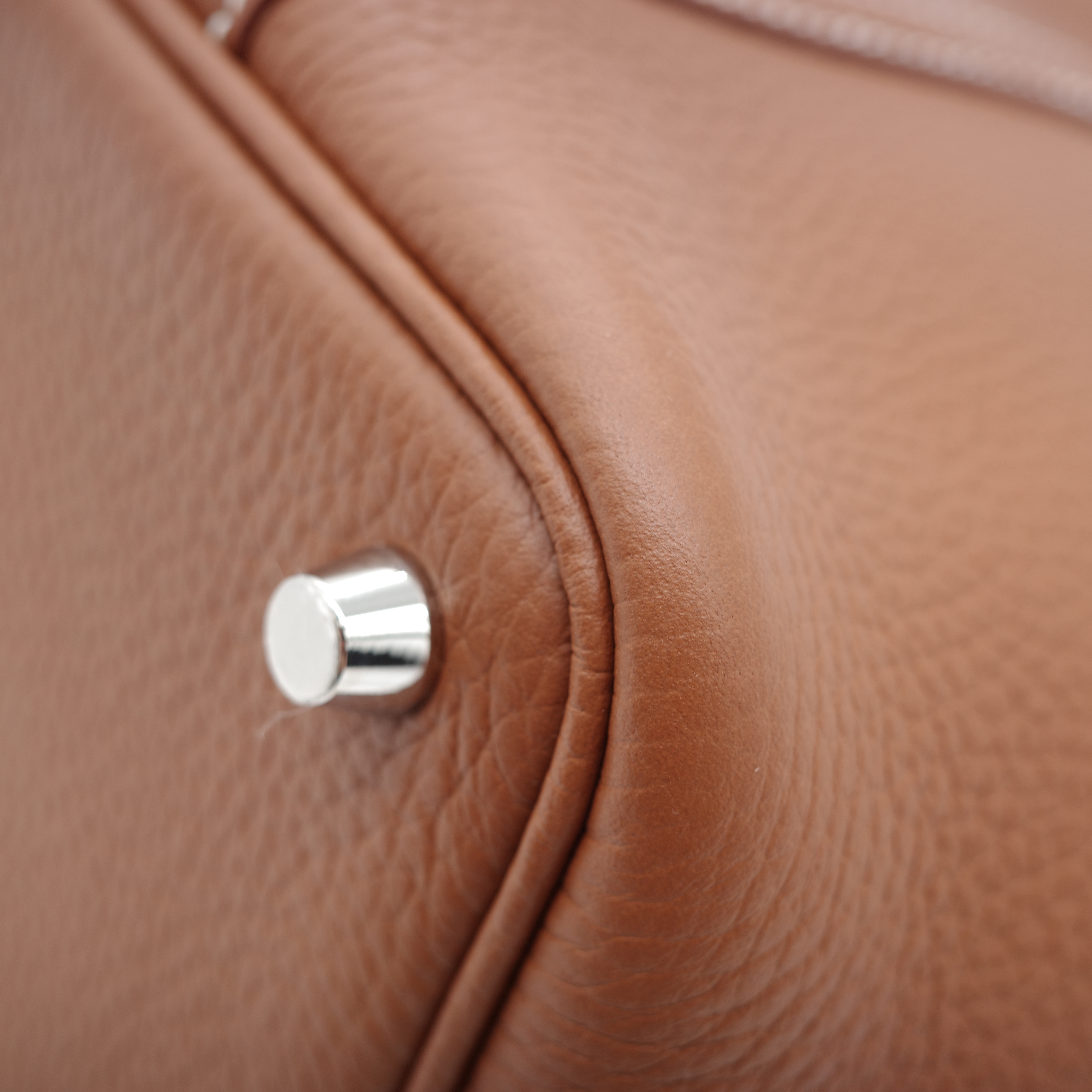 Hermès 愛馬仕 金棕 菜籃子 18 牛皮-8