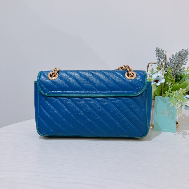 TK2074 Gucci GG Marmont Medium Blue X Green-2