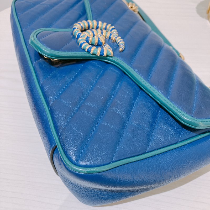TK2074 Gucci GG Marmont Medium Blue X Green-6