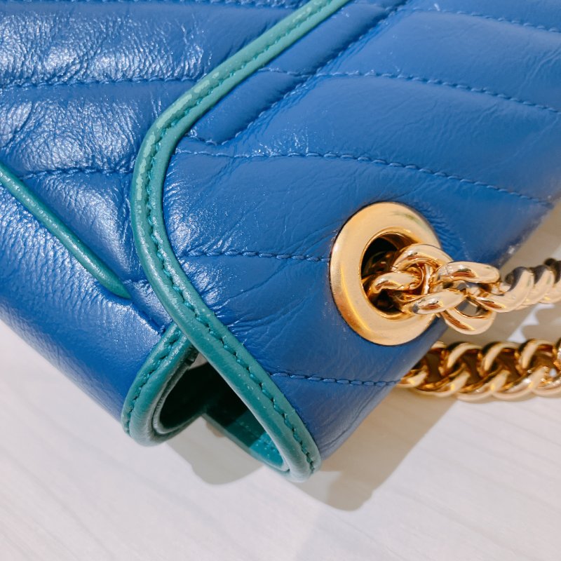 TK2074 Gucci GG Marmont Medium Blue X Green-11