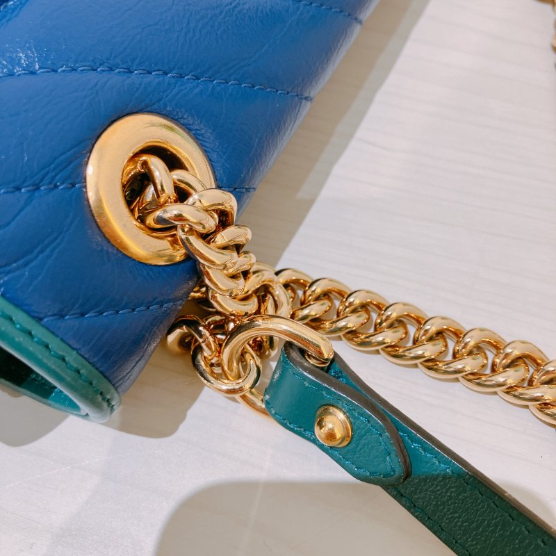 TK2074 Gucci GG Marmont Medium Blue X Green-13