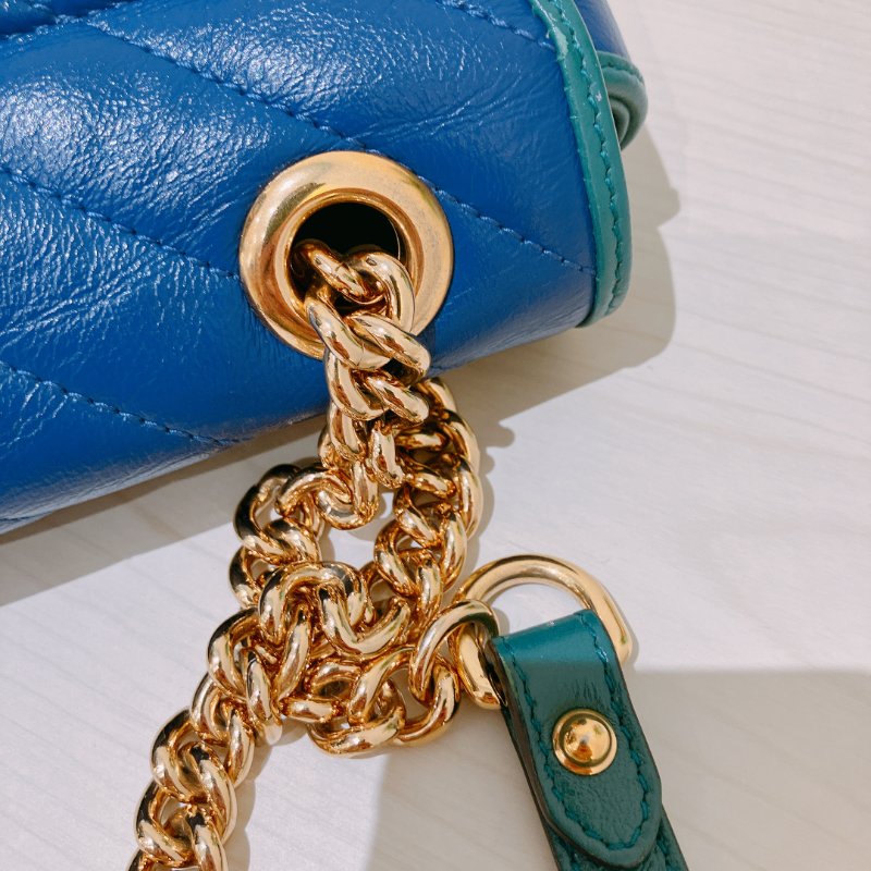 TK2074 Gucci GG Marmont Medium Blue X Green-14