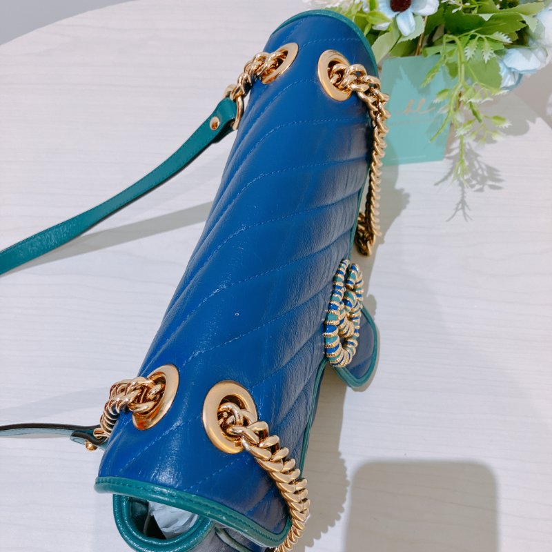 TK2074 Gucci GG Marmont Medium Blue X Green-21