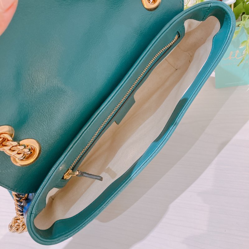 TK2074 Gucci GG Marmont Medium Blue X Green-24