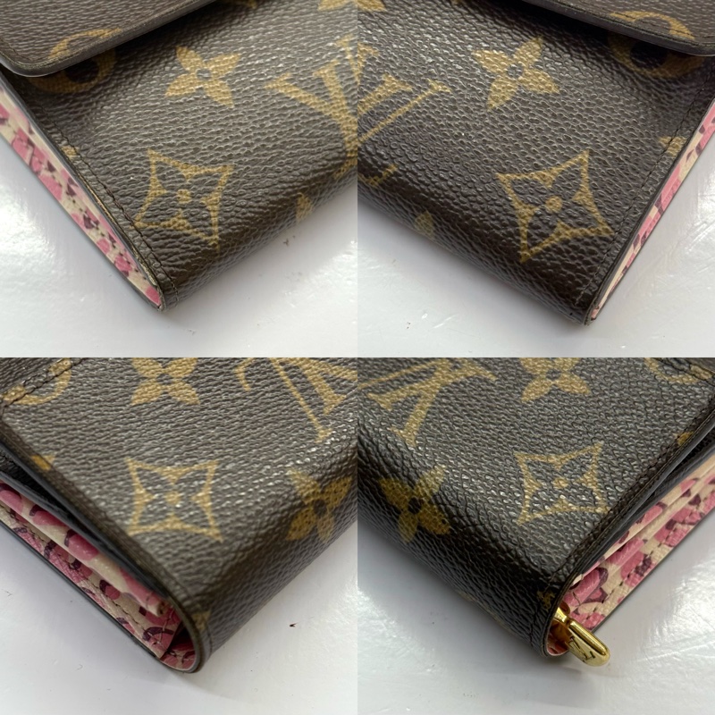LOUIS VUITTON 路易威登 老花 PORTEFEUILLE SARAH LEOPARD 粉紅豹紋長夾 M60105-4