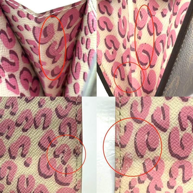 LOUIS VUITTON 路易威登 老花 PORTEFEUILLE SARAH LEOPARD 粉紅豹紋長夾 M60105-8