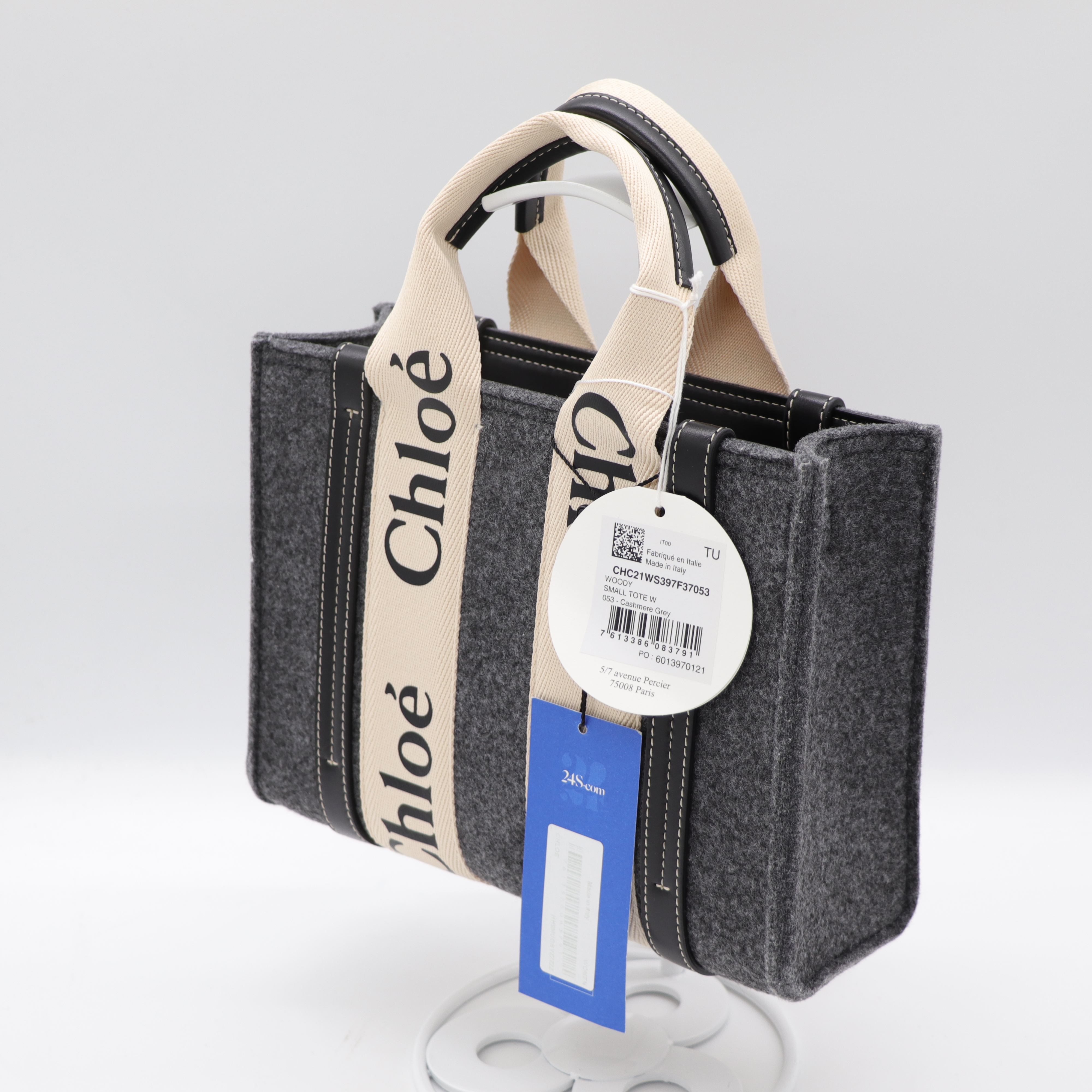 Chloé 蔻伊 Woody tote bag 小號 克什米爾 灰-2