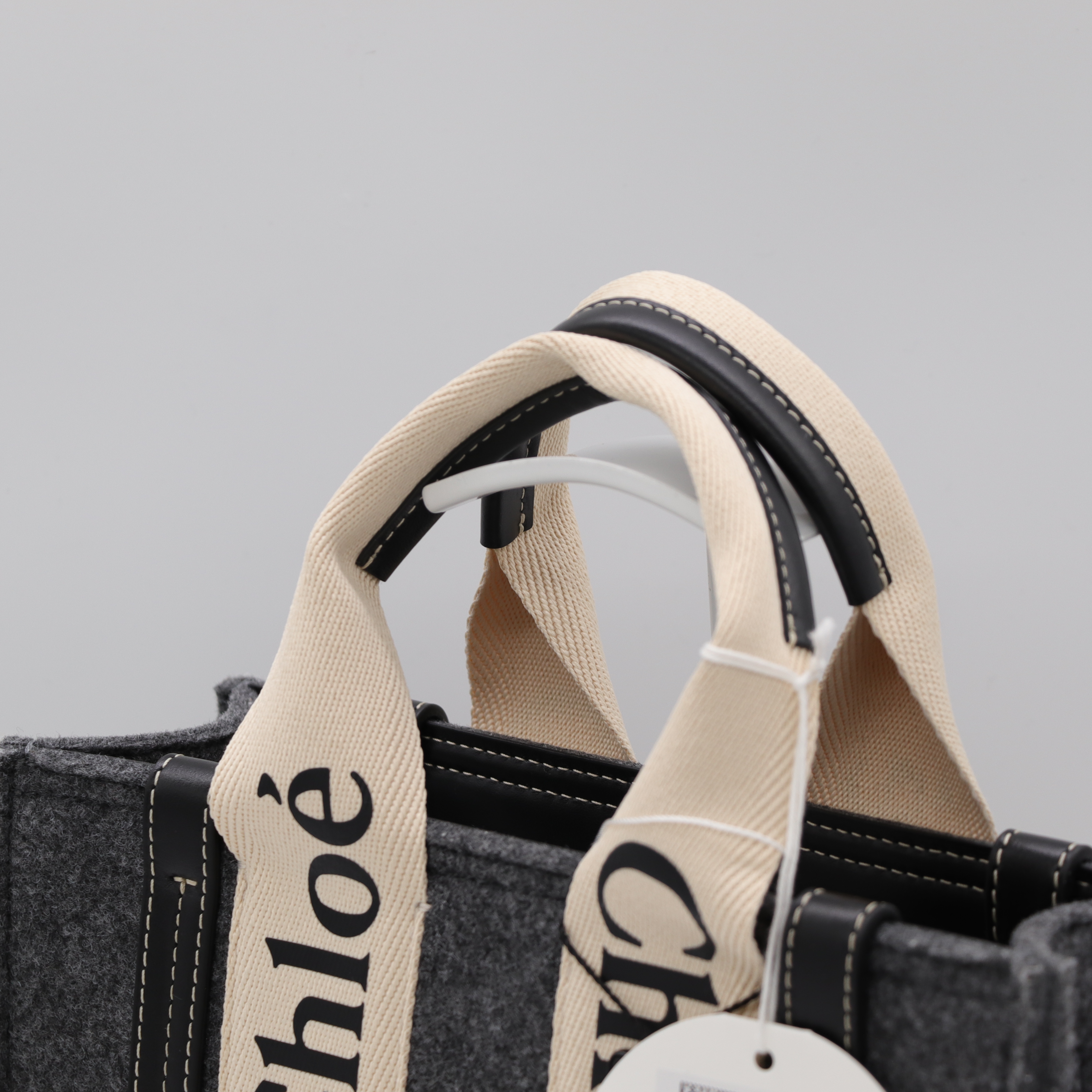 Chloé 蔻伊 Woody tote bag 小號 克什米爾 灰-3