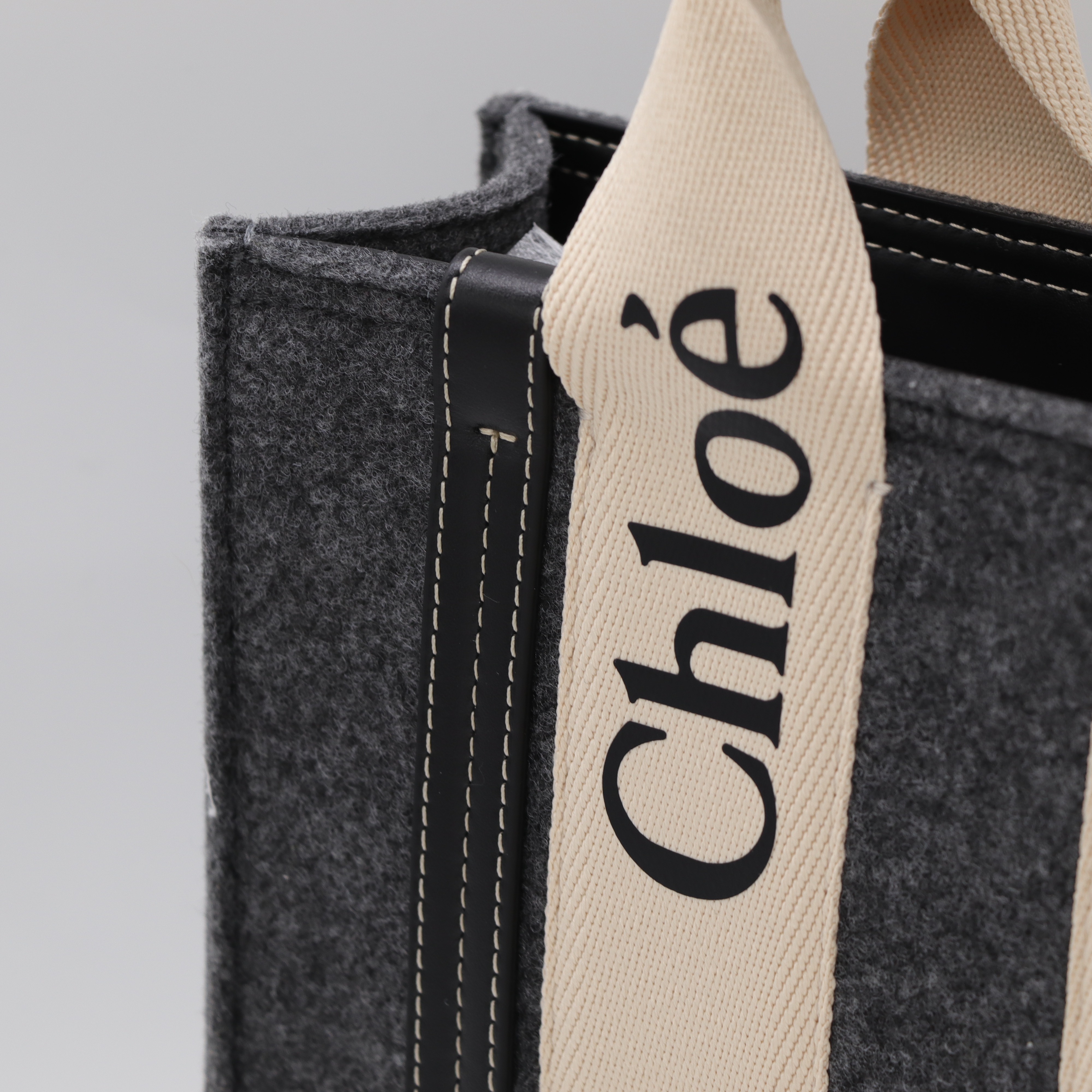Chloé 蔻伊 Woody tote bag 小號 克什米爾 灰-4