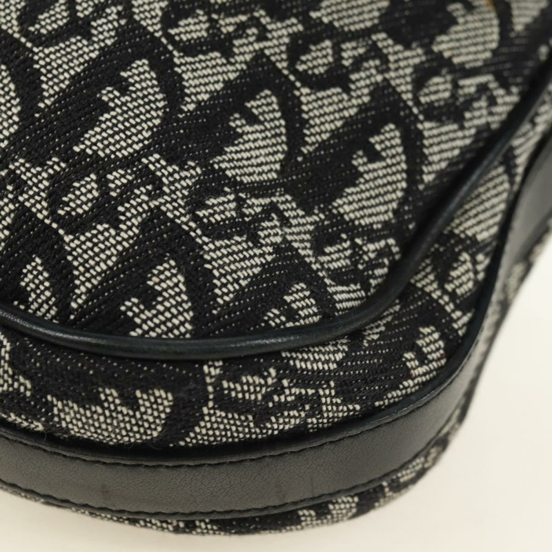 【日本直送】Christian Dior Trotter帆布肩背包 黑色銀色 正品 bs35297SAV-15