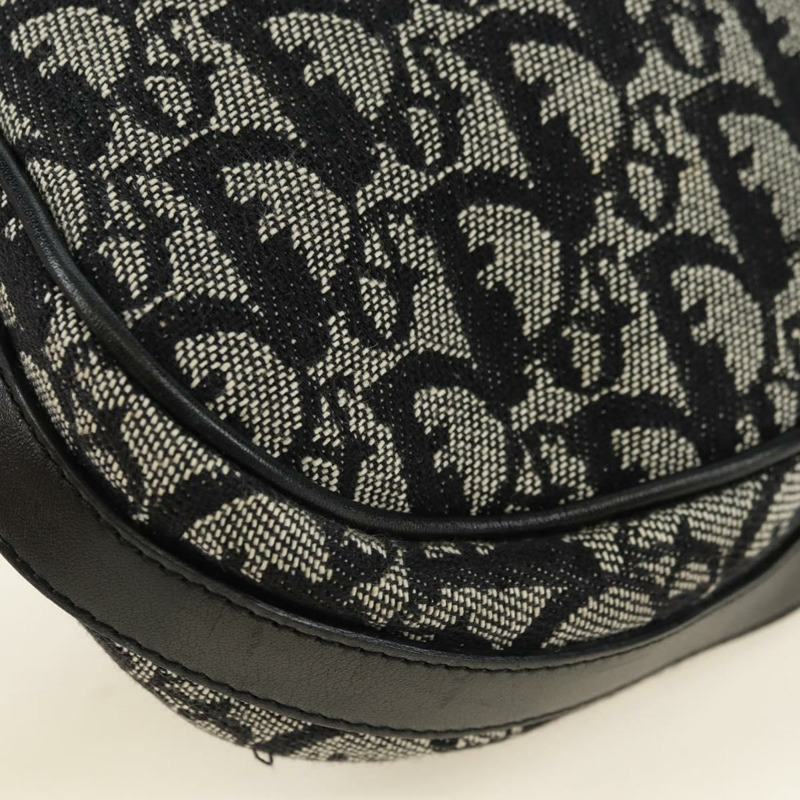 【日本直送】Christian Dior Trotter帆布肩背包 黑色銀色 正品 bs35297SAV-16