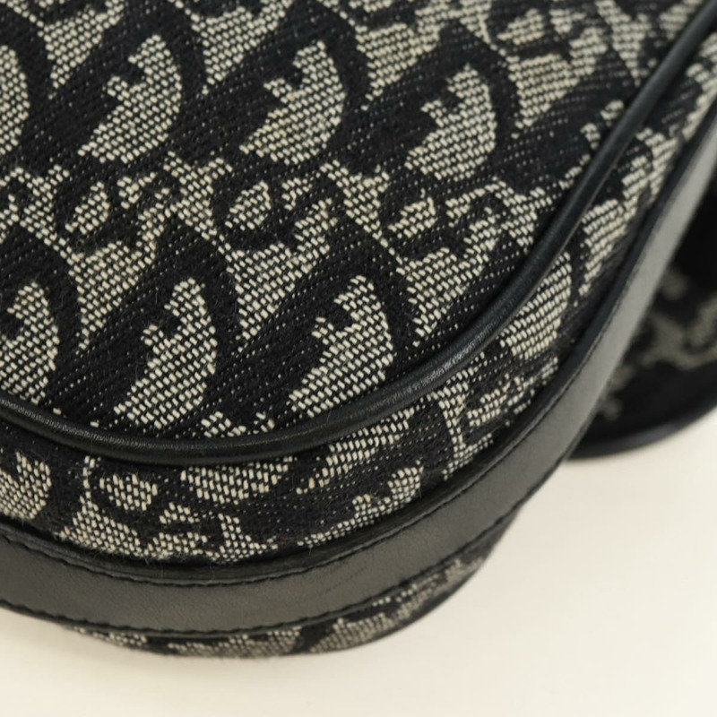 【日本直送】Christian Dior Trotter帆布肩背包 黑色銀色 正品 bs35297SAV-17