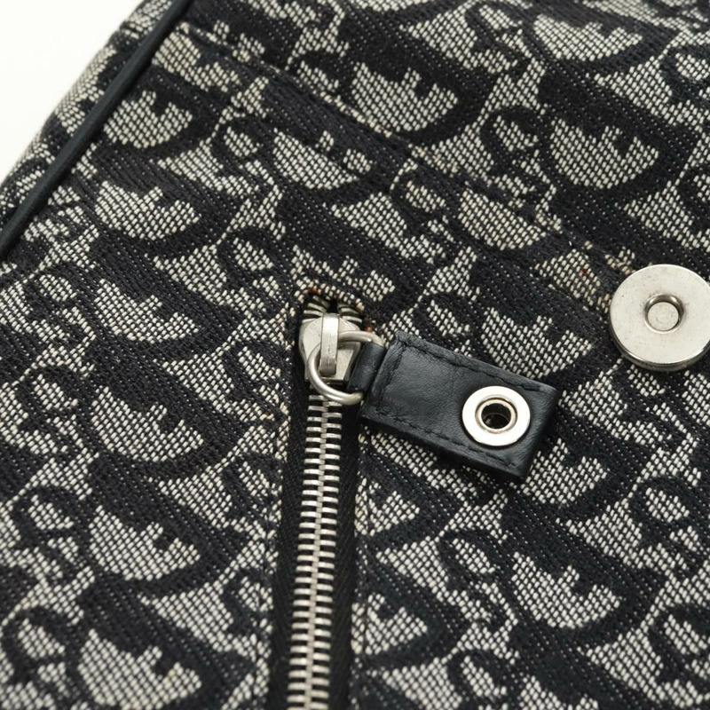 【日本直送】Christian Dior Trotter帆布肩背包 黑色銀色 正品 bs35297SAV-19