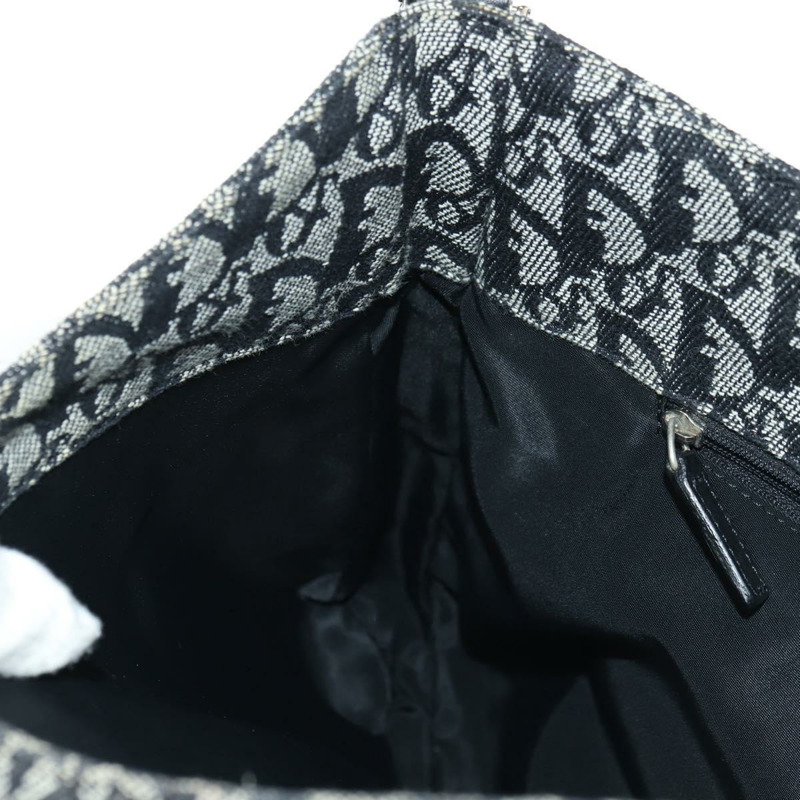 【日本直送】Christian Dior Trotter帆布肩背包 黑色銀色 正品 bs35297SAV-23