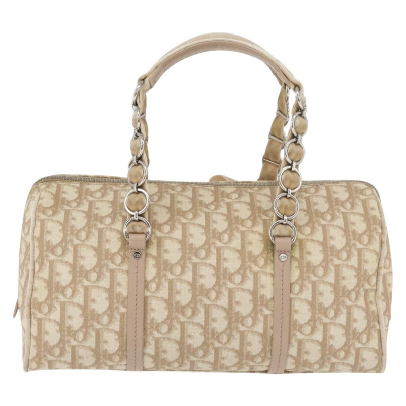 【日本直送】Christian Dior Trotter帆布浪漫手提包 PVC 米色銀色 正品 yk20375SAV-1