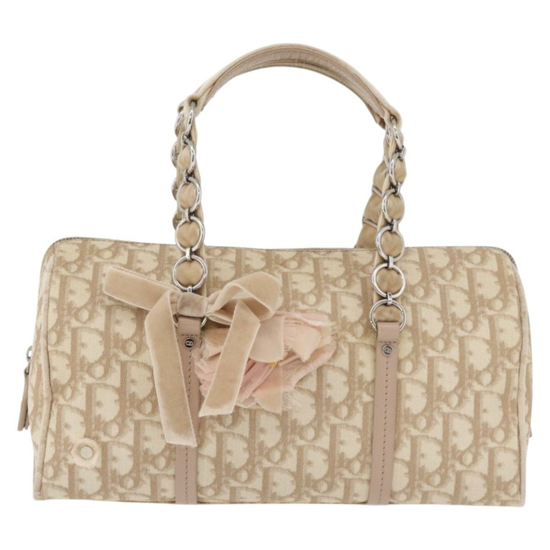 【日本直送】Christian Dior Trotter帆布浪漫手提包 PVC 米色銀色 正品 yk20375SAV-12