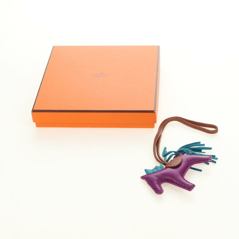 【日本直送】愛馬仕 Rodeo PM 紫色皮革吊飾,正品編號 178894M-11