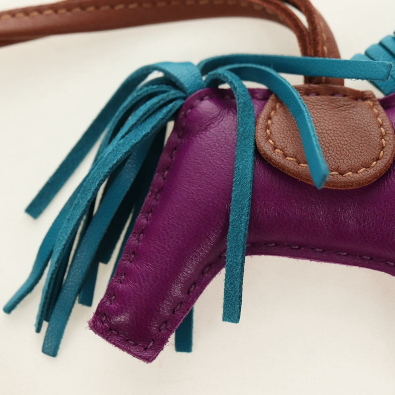 【日本直送】愛馬仕 Rodeo PM 紫色皮革吊飾,正品編號 178894M-14