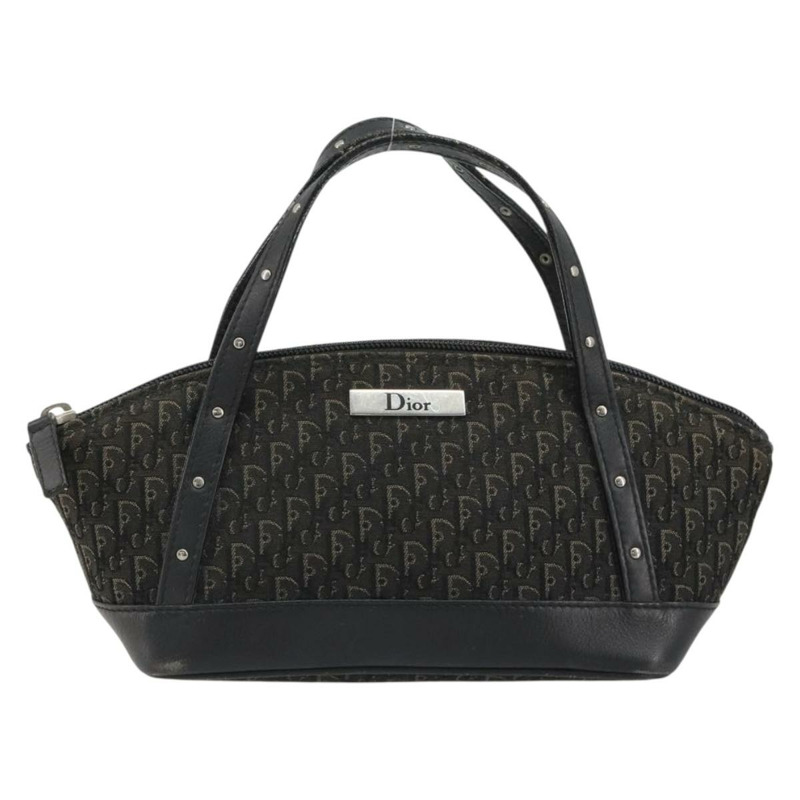 【日本直送】Christian Dior Street Chic Mini Trotter帆布包 棕色 銀色 正品 182435A-12