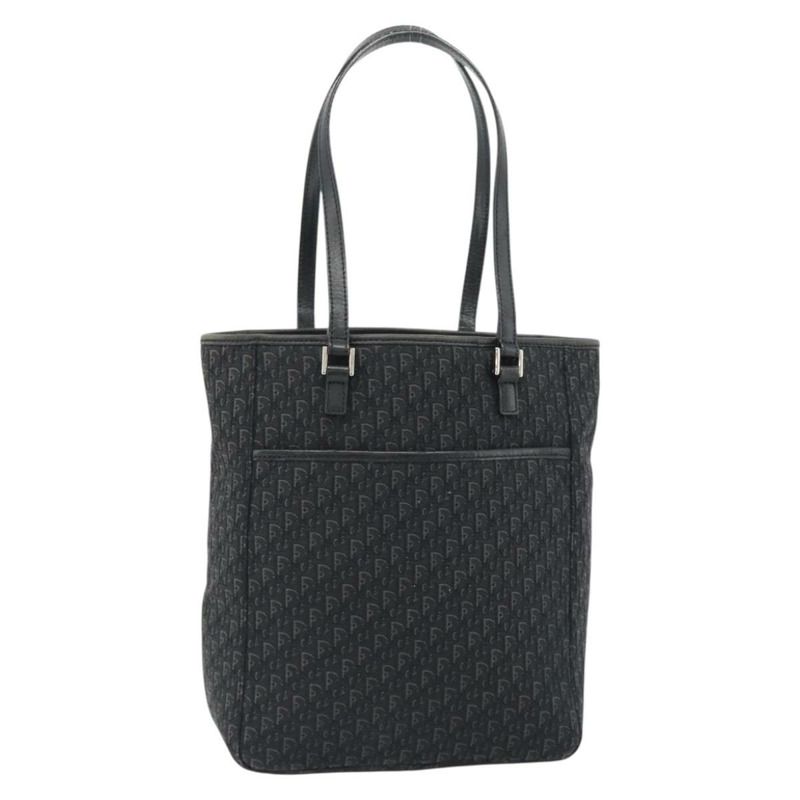 【日本直送】Christian Dior Trotter帆布肩背包 黑色 銀色 正品 182504A-0