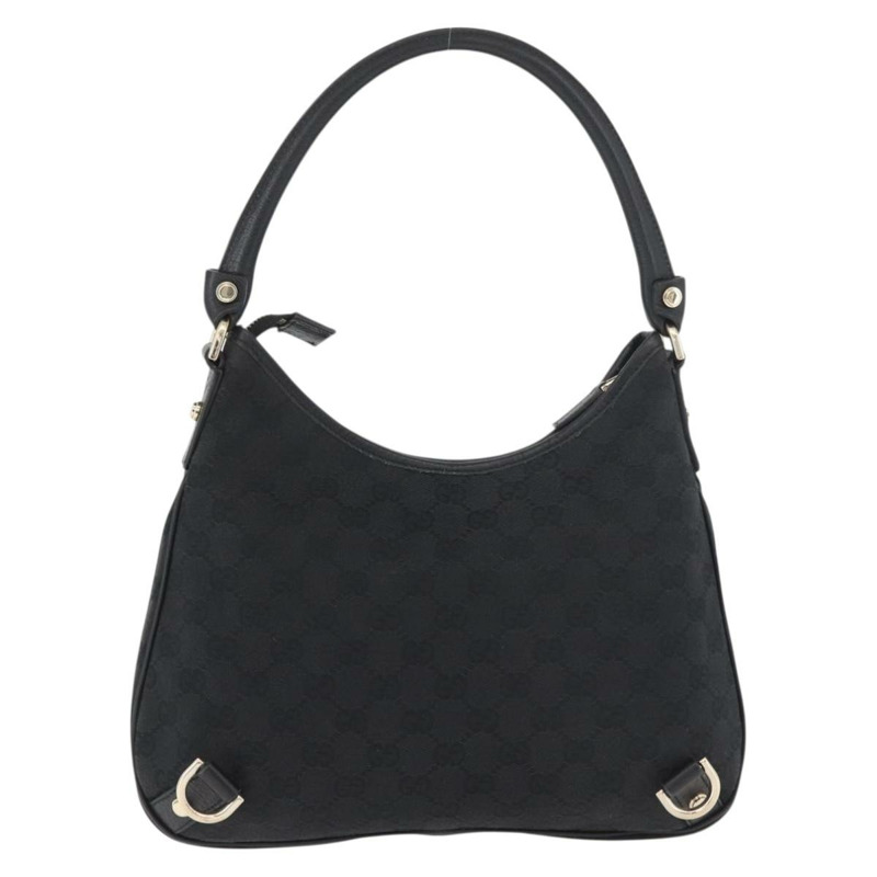【日本直送】GUCCI GG帆布Abbey單肩包 黑色 金色 130738 正品 182265A-1