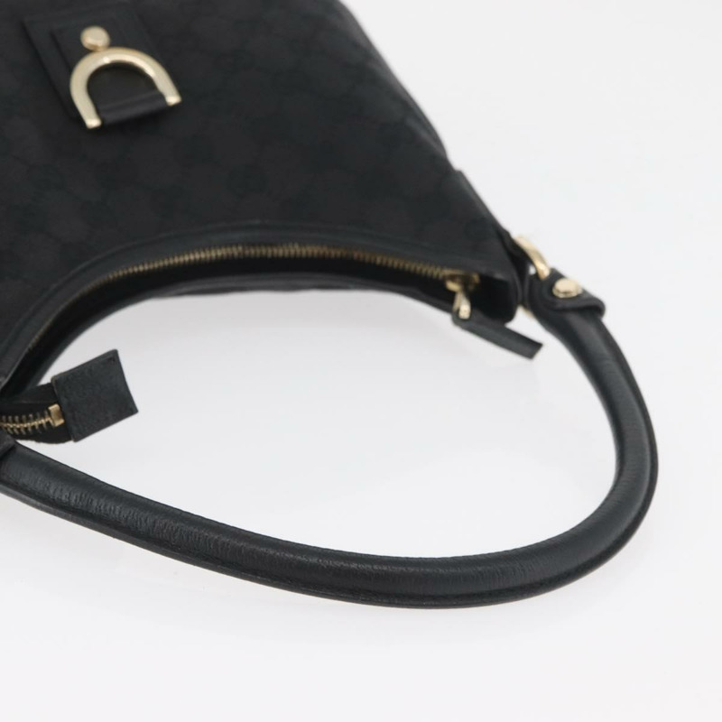 【日本直送】GUCCI GG帆布Abbey單肩包 黑色 金色 130738 正品 182265A-6