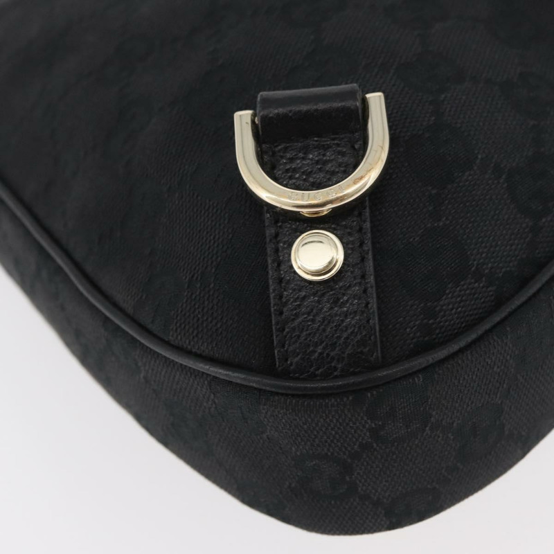 【日本直送】GUCCI GG帆布Abbey單肩包 黑色 金色 130738 正品 182265A-14