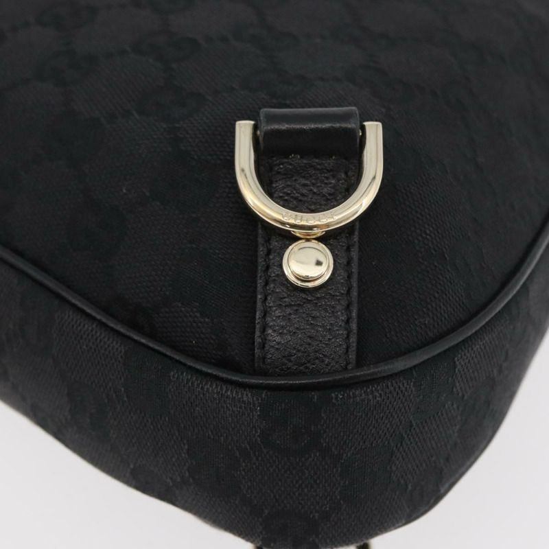 【日本直送】GUCCI GG帆布Abbey單肩包 黑色 金色 130738 正品 182265A-15