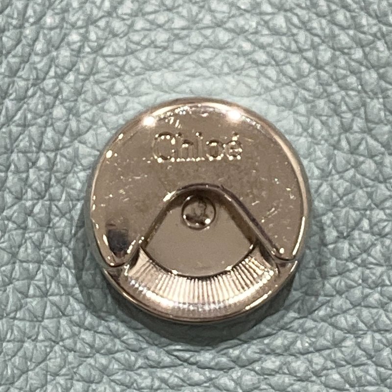 CHLOÉ 克羅伊 FAYE DAY 鱷魚壓紋手挽肩背兩用袋 皮革 藍綠色 金釦-13