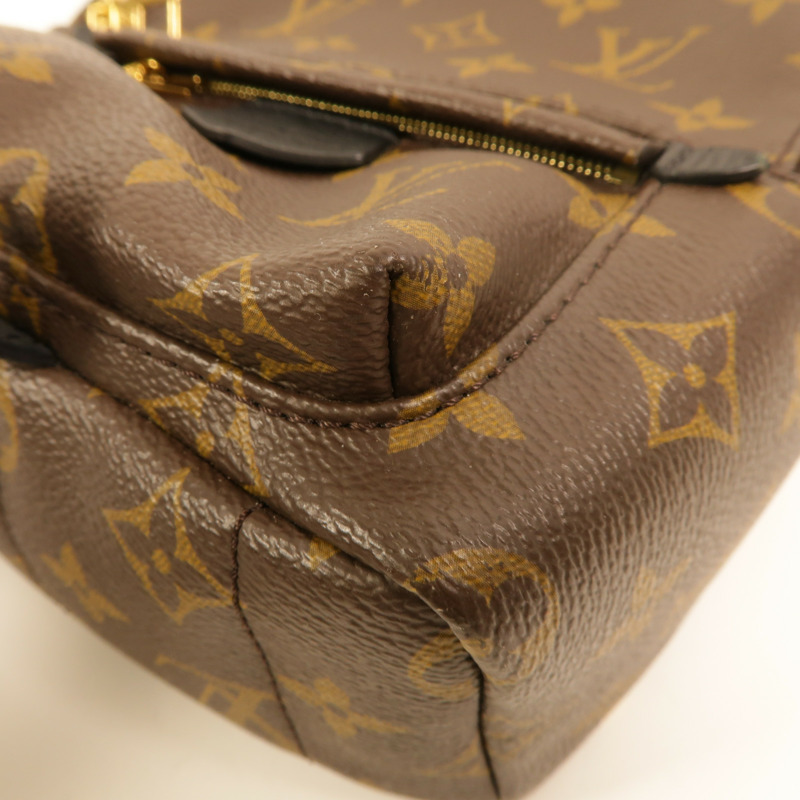 LOUIS VUITTON Monogram Palm Springs Mini Backpack金扣背包-10