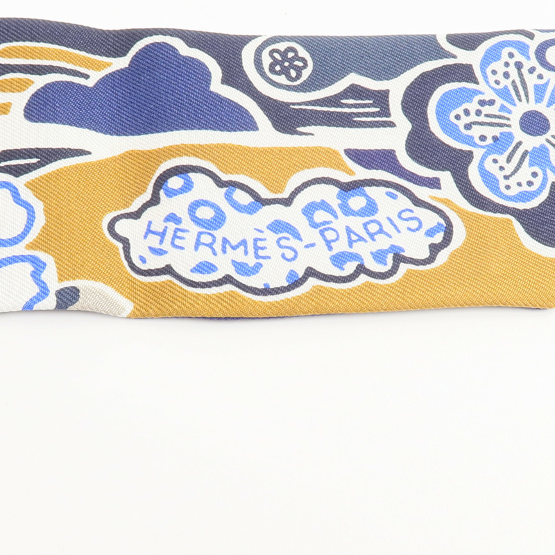 HERMES 絲質Twilly絲巾-4