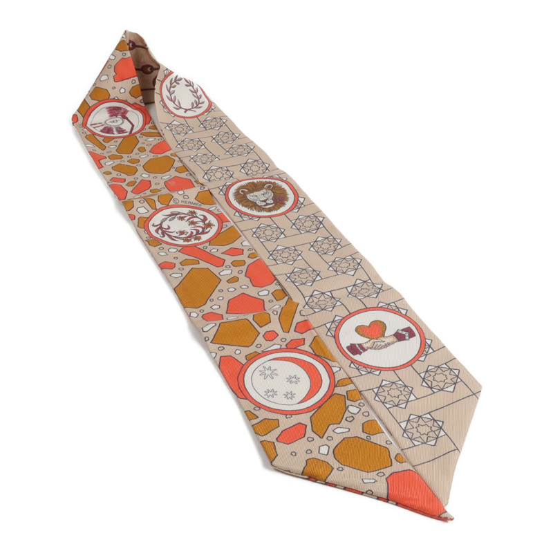 HERMES 絲質Twilly絲巾-3