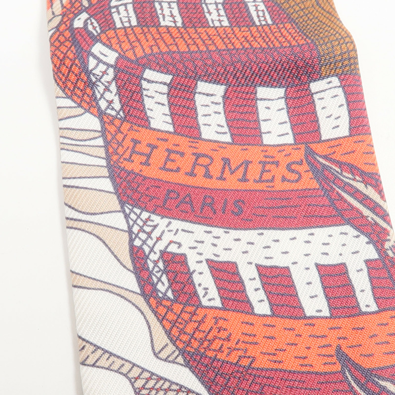 HERMES 絲質Twilly絲巾-4