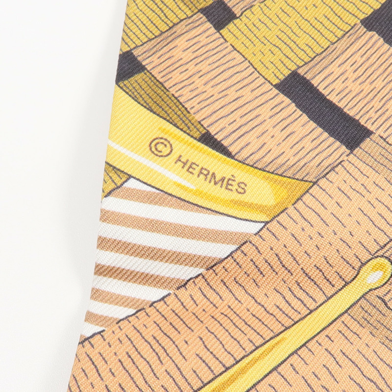 HERMES 絲質Twilly絲巾-5