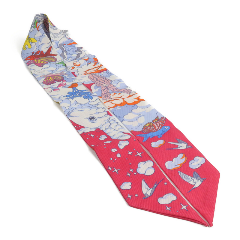 HERMES 絲質Twilly絲巾-3