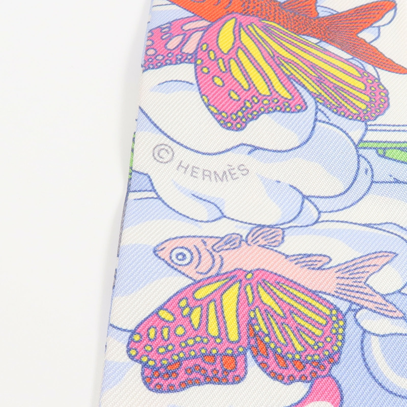 HERMES 絲質Twilly絲巾-5