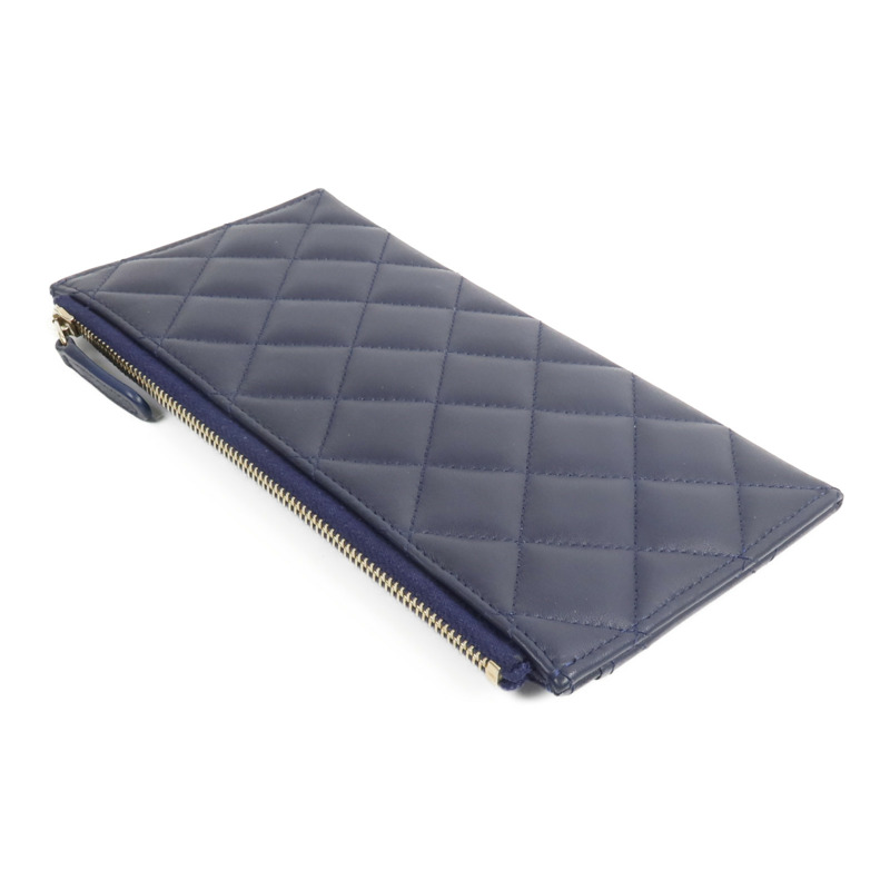 CHANEL 羊皮皮革Boy Zipper Long Wallet長錢包-4