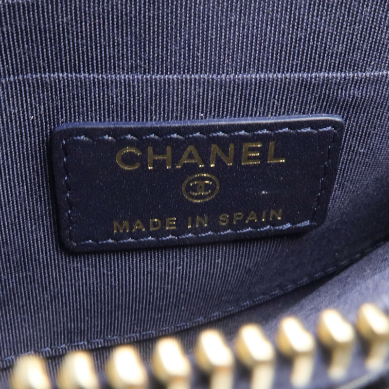 CHANEL 羊皮皮革Boy Zipper Long Wallet長錢包-7
