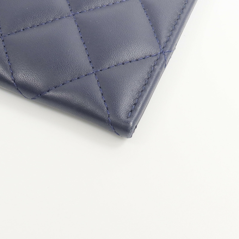 CHANEL 羊皮皮革Boy Zipper Long Wallet長錢包-12