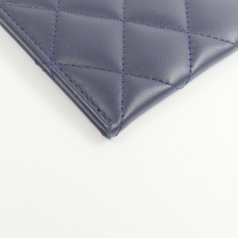 CHANEL 羊皮皮革Boy Zipper Long Wallet長錢包-13