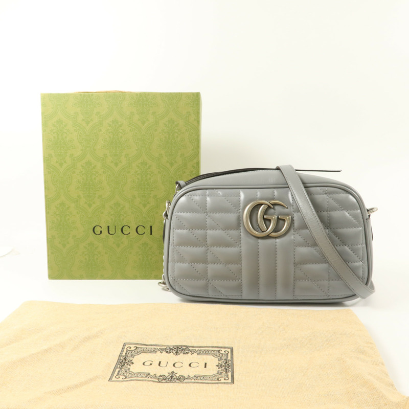 GUCCI 牛皮皮革GG Marmont Shoulder Bag肩背袋-9