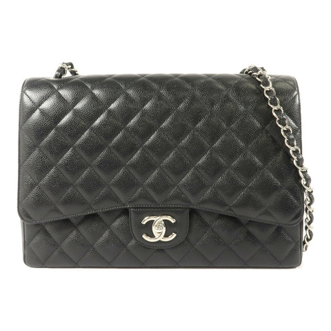 CHANEL 牛皮皮革Maxi Classic鏈帶肩背袋