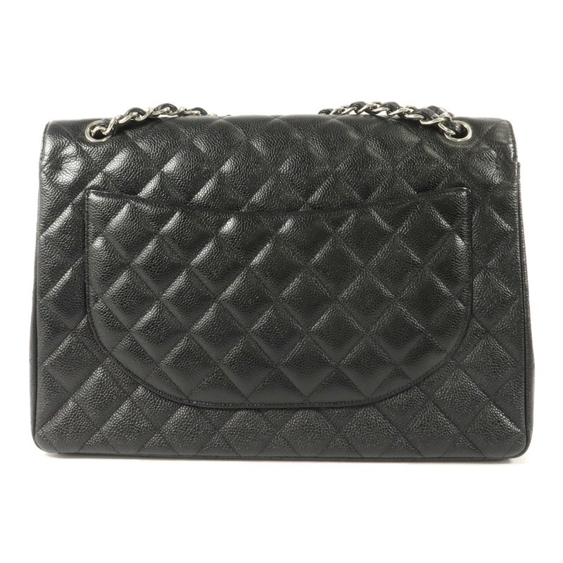CHANEL 牛皮皮革Maxi Classic鏈帶肩背袋-1