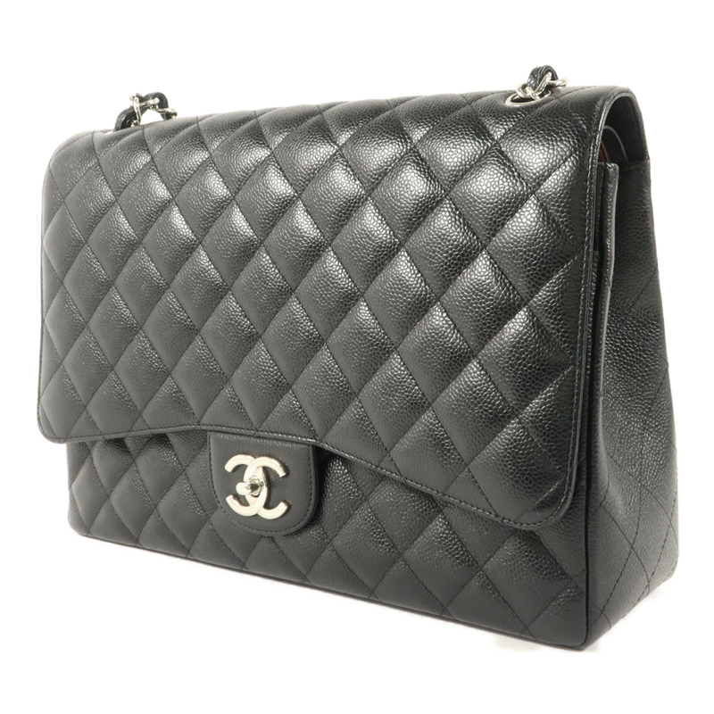 CHANEL 牛皮皮革Maxi Classic鏈帶肩背袋-2