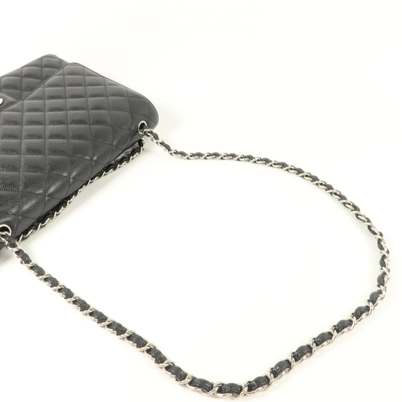 CHANEL 牛皮皮革Maxi Classic鏈帶肩背袋-7