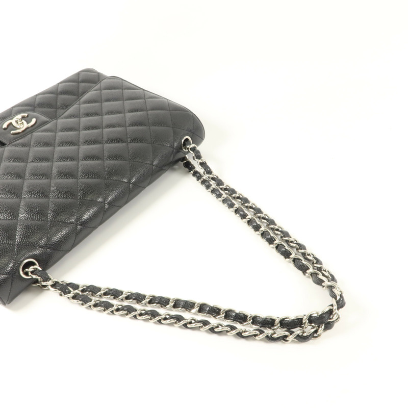 CHANEL 牛皮皮革Maxi Classic鏈帶肩背袋-8