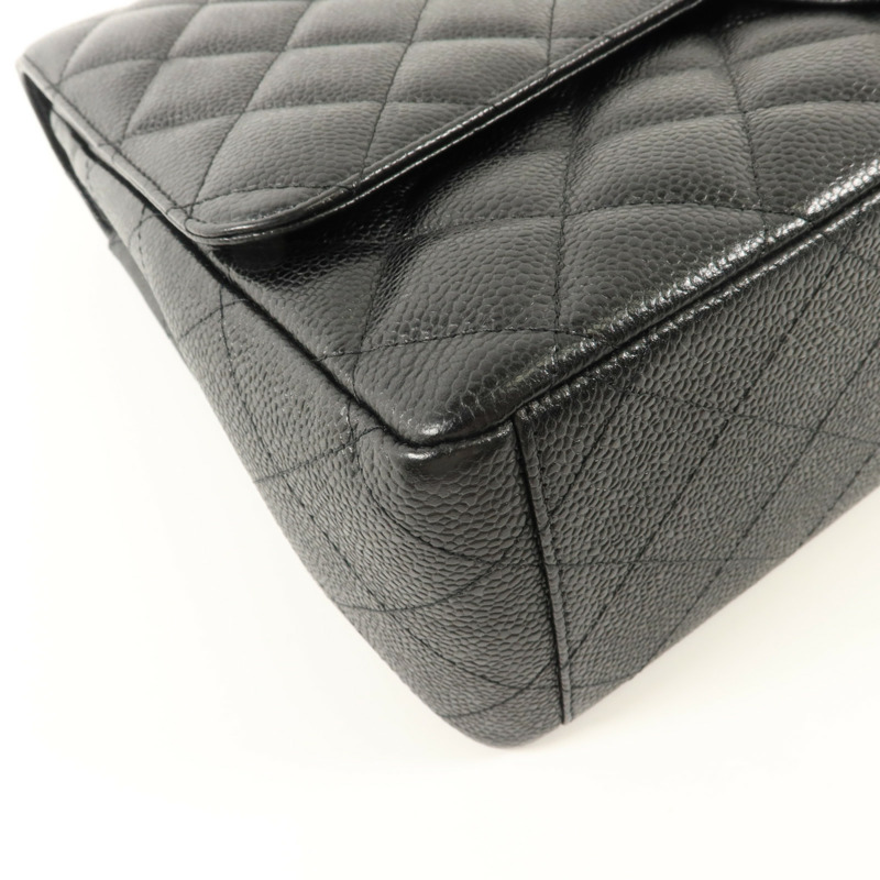 CHANEL 牛皮皮革Maxi Classic鏈帶肩背袋-12
