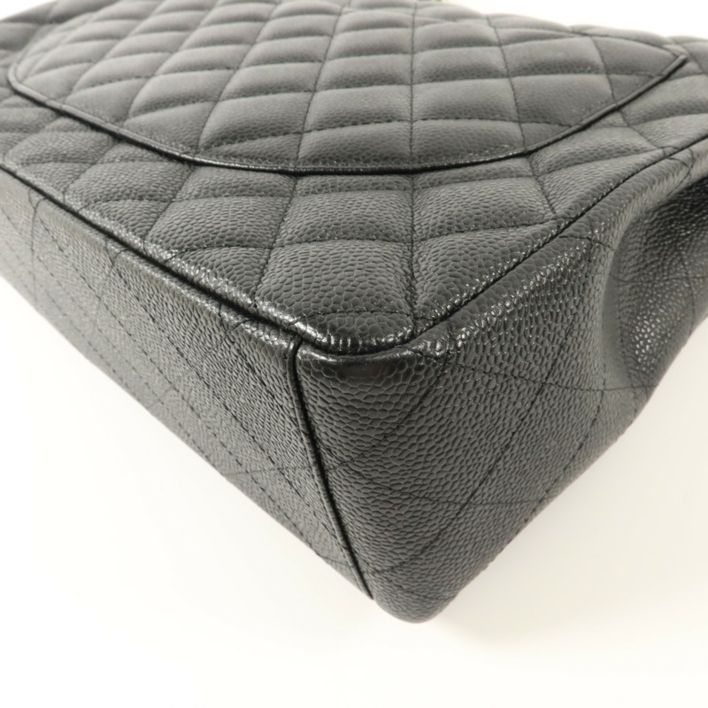 CHANEL 牛皮皮革Maxi Classic鏈帶肩背袋-13